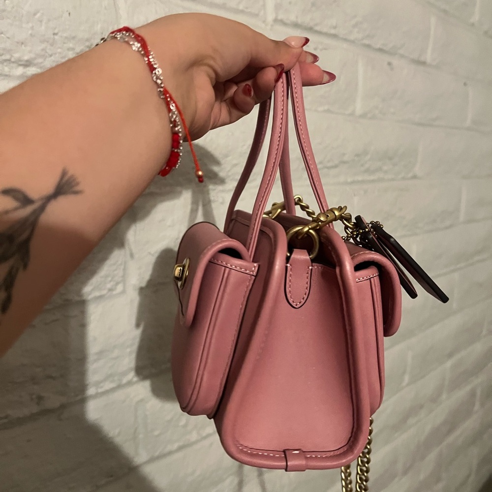 Coach Pink Mini Bag with Gold Chain - Picture 3 of 5